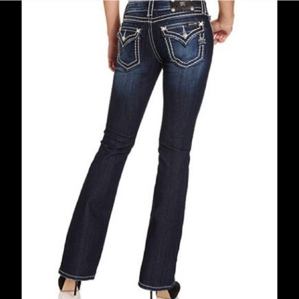 MISS ME Easy Straight Jeans Stonewood JE5014ET38R Western Style Cowgirl